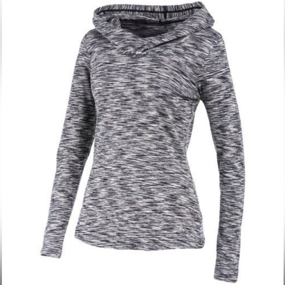 Columbia Outerspaced Hoodie Lightweight Pullover Top Size XL Space Dyed Gray - Picture 2 of 8